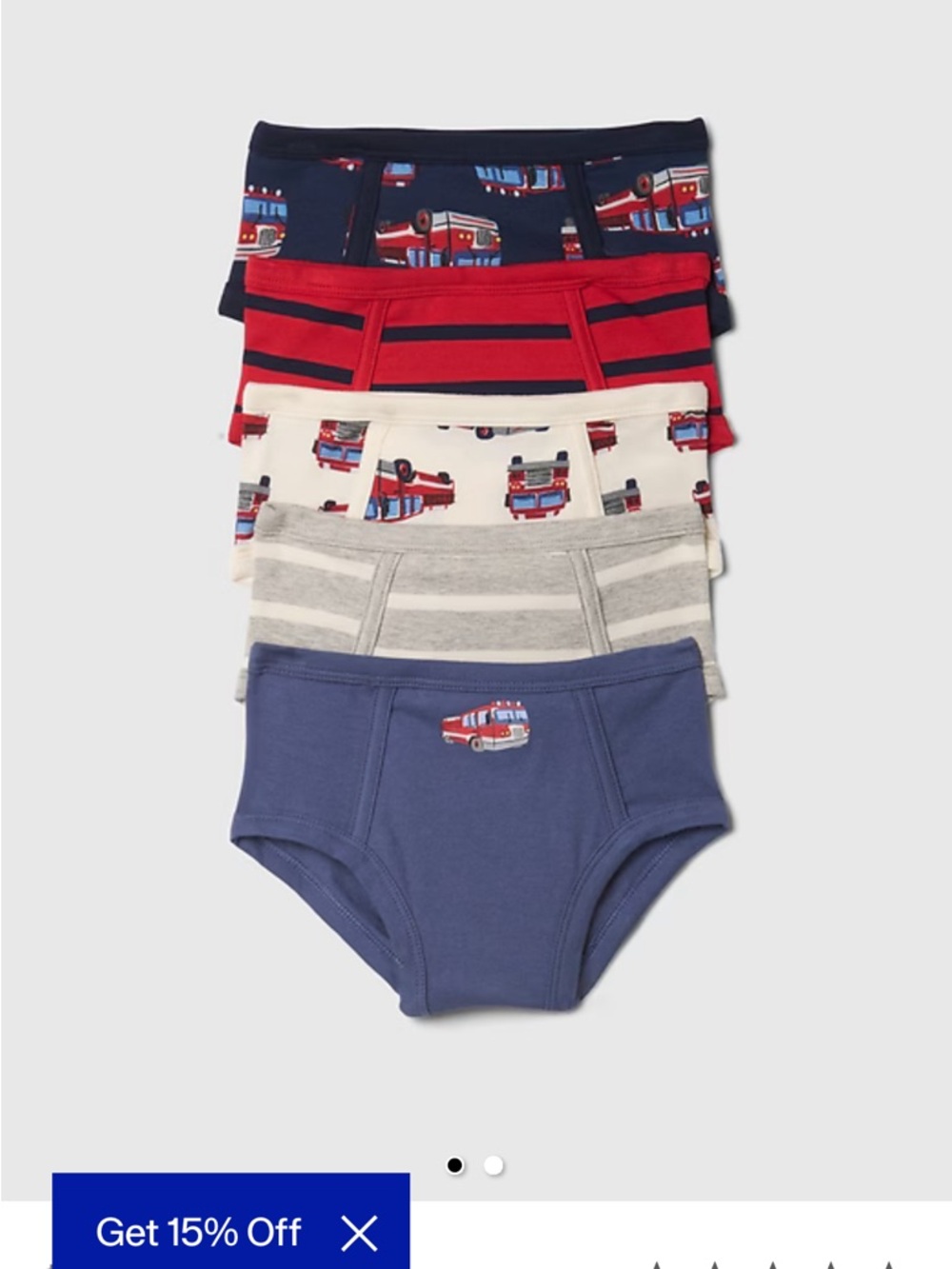 GAP Toddler Organic Cotton Briefs, 2-3 years